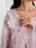 Al Najma Dubai Elegant Printed Maxi Kaftan – Modest Arabic Style Long Sleeve Dress