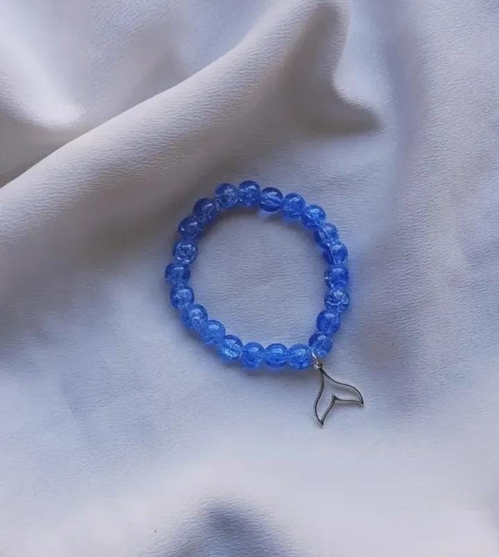 GEMZ Natural Blue Jade 9mm Round Bead Bracelet – Stretchable 7" Healing & Meditation Jewelry