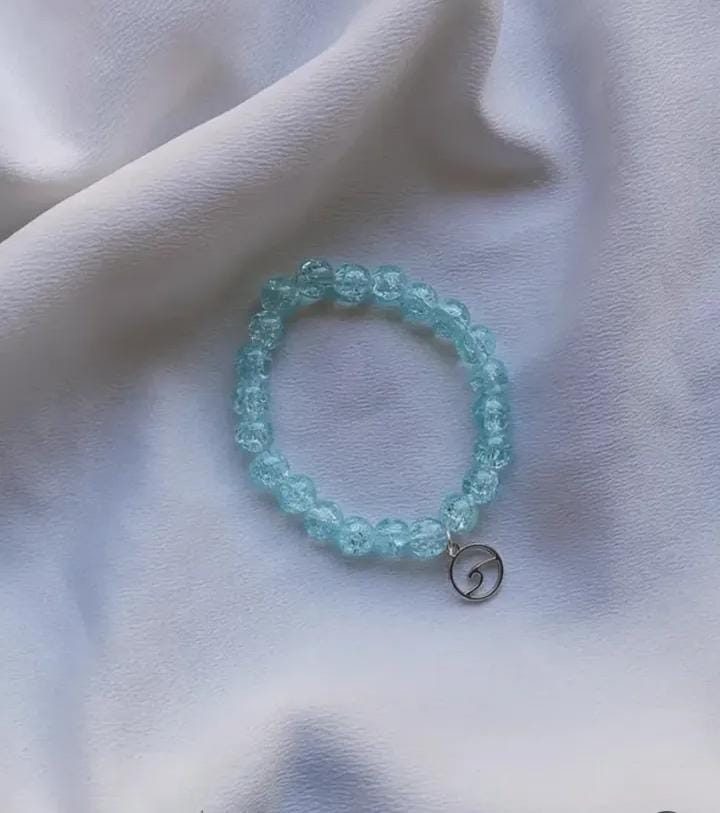 GEMZ Natural Blue Jade 9mm Round Bead Bracelet – Stretchable 7" Healing & Meditation Jewelry