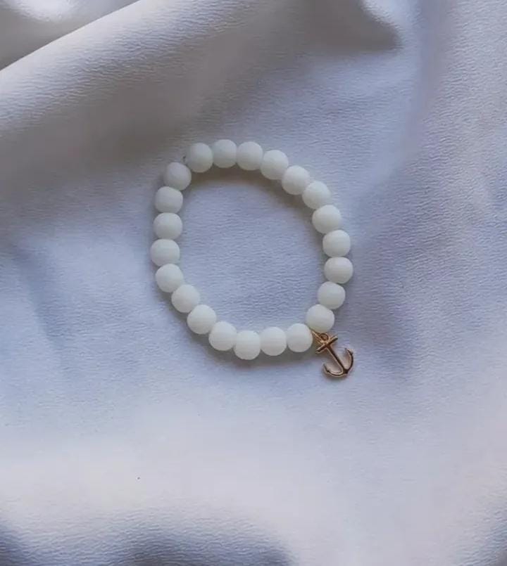 GEMZ Natural Blue Jade 9mm Round Bead Bracelet – Stretchable 7" Healing & Meditation Jewelry