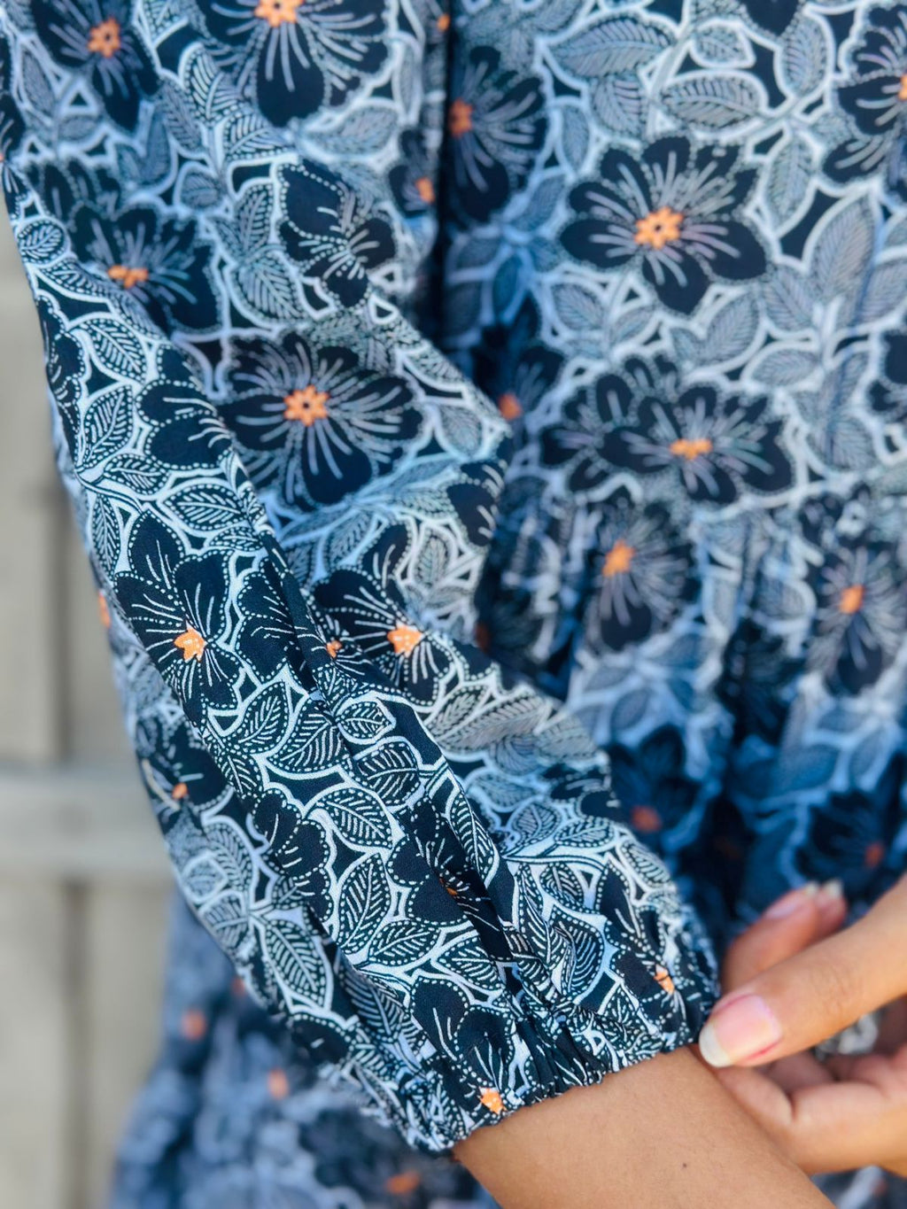 Midnight Bloom Casual Maxi