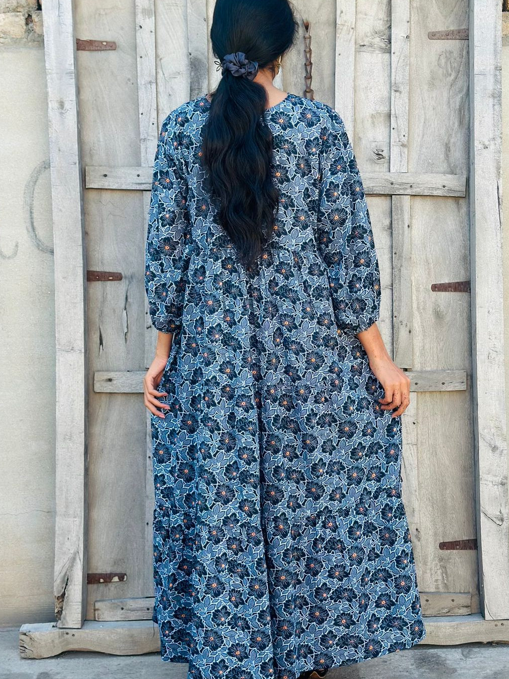 Midnight Bloom Casual Maxi