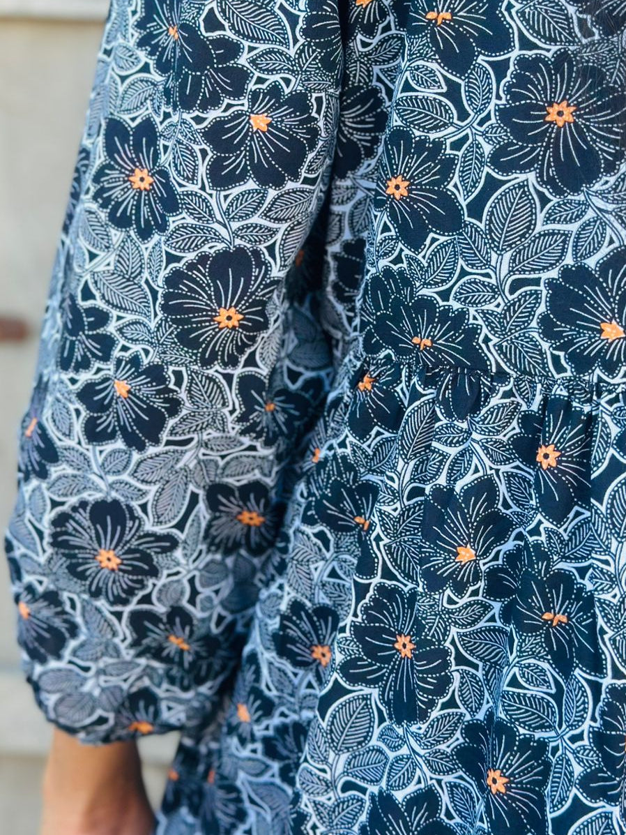 Midnight Bloom Casual Maxi