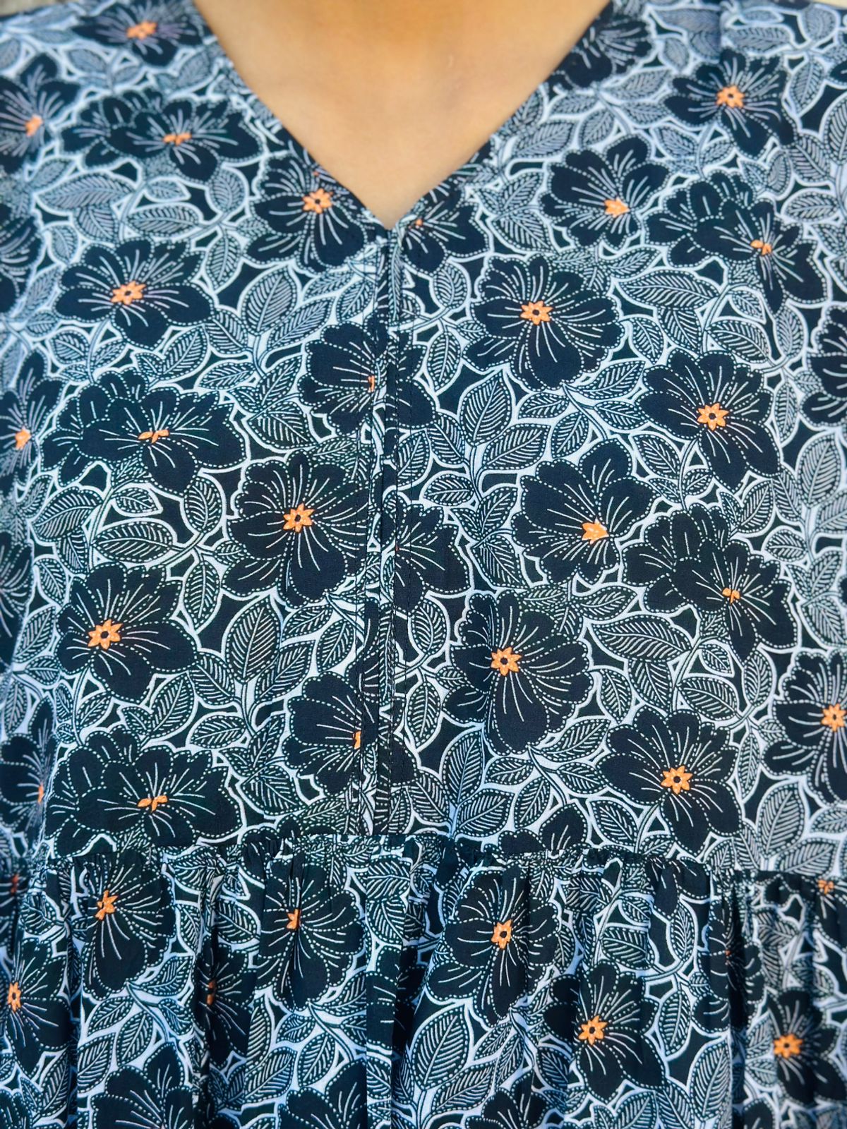 Midnight Bloom Casual Maxi